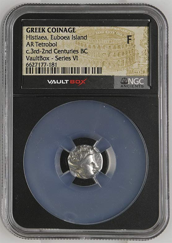 Greek c.3rd-2nd Centuries BC Histiaea Euboea Silver Tetrobol NGC Fine - Series VI Front