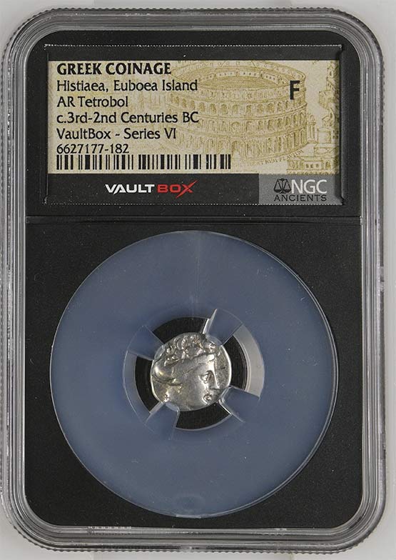 Greek c.3rd-2nd Centuries BC Histiaea Euboea Silver Tetrobol NGC Fine - Series VI Front