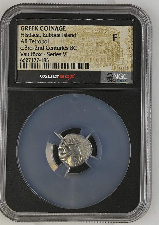 Greek c.3rd-2nd Centuries BC Histiaea Euboea Silver Tetrobol NGC Fine - Series VI Front