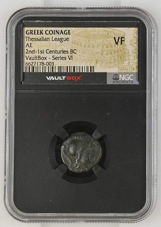 Greek 2nd-1st Centuries BC Thessalian League Bronze AE NGC VF - Series VI Front
