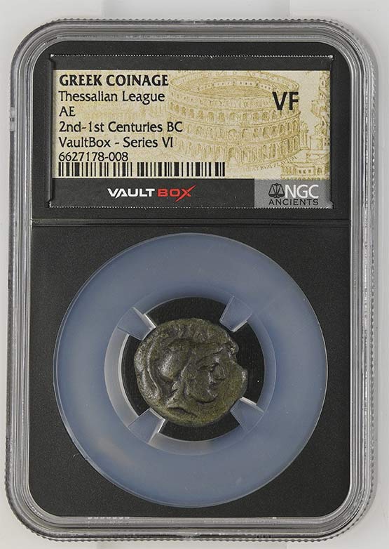 Greek 2nd-1st Centuries BC Thessalian League Bronze AE NGC VF - Series VI Front