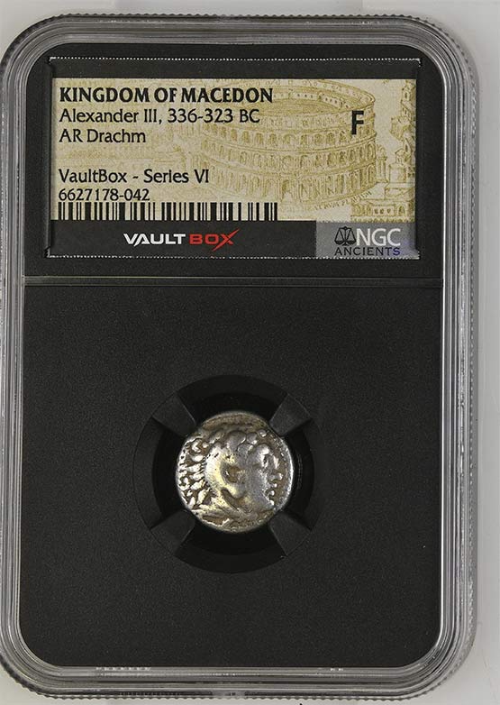Greek 336-323 BC Alexander The Great Silver Drachm NGC Fine - Series VI Front