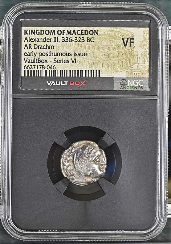 Greek 336-323 BC Alexander The Great Silver Drachm NGC VF - Series VI Front