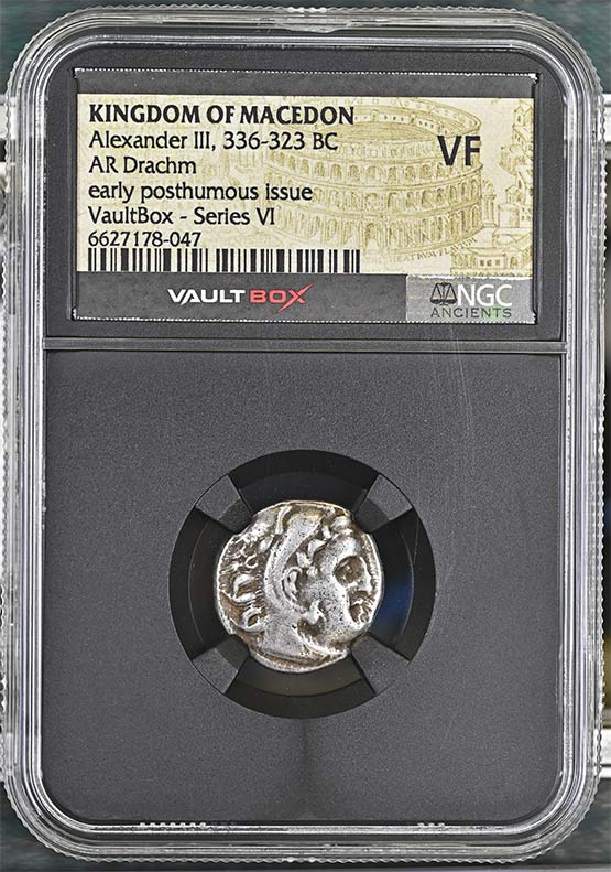 Greek 336-323 BC Alexander The Great Silver Drachm NGC VF - Series VI Front