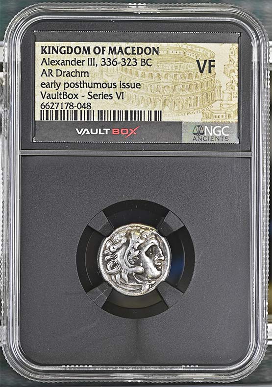 Greek 336-323 BC Alexander The Great Silver Drachm NGC VF - Series VI Front