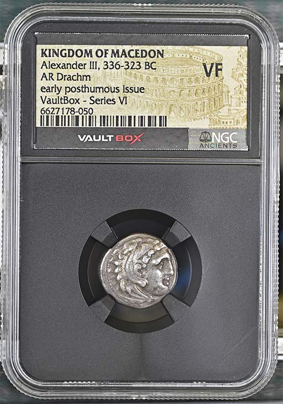 Greek 336-323 BC Alexander The Great Silver Drachm NGC VF - Series VI Front