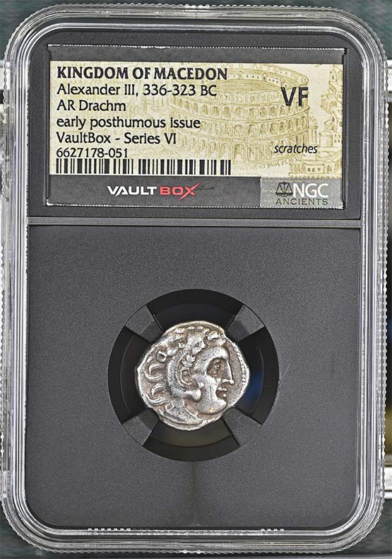 Greek 336-323 BC Alexander The Great Silver Drachm NGC VF - Series VI Front