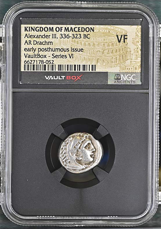 Greek 336-323 BC Alexander The Great Silver Drachm NGC VF - Series VI Front