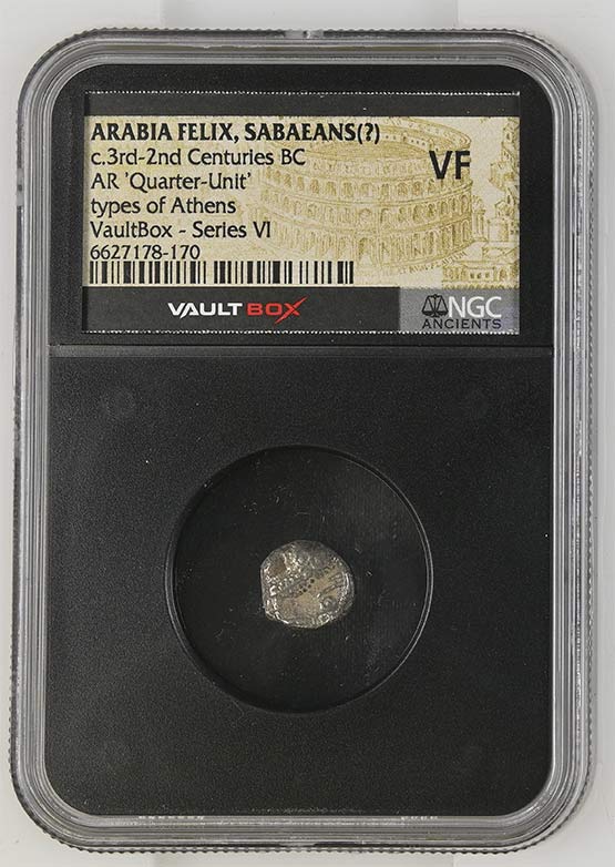 Arabian Felix c.3rd-2nd Centuries BC Owls of Arabia Felix Silver Quarter Unit NGC VF - Series VI Front