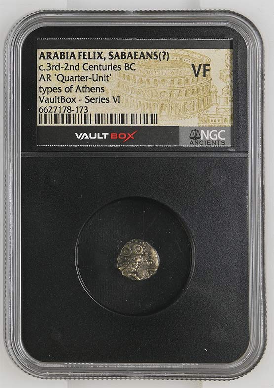 Arabian Felix c.3rd-2nd Centuries BC Owls of Arabia Felix Silver Quarter Unit NGC VF - Series VI Front