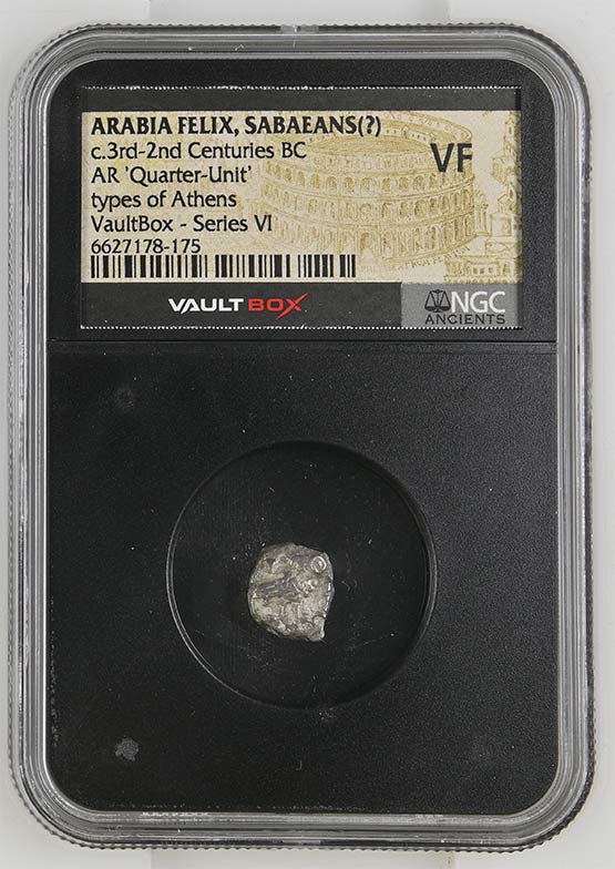 Arabian Felix c.3rd-2nd Centuries BC Owls of Arabia Felix Silver Quarter Unit NGC VF - Series VI Front