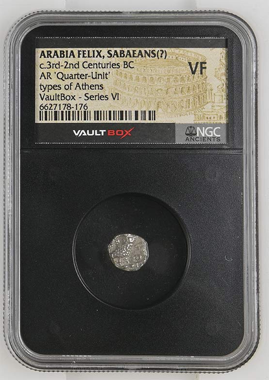 Arabian Felix c.3rd-2nd Centuries BC Owls of Arabia Felix Silver Quarter Unit NGC VF - Series VI Front