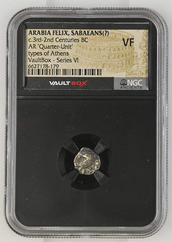Arabian Felix c.3rd-2nd Centuries BC Owls of Arabia Felix Silver Quarter Unit NGC VF - Series VI Front