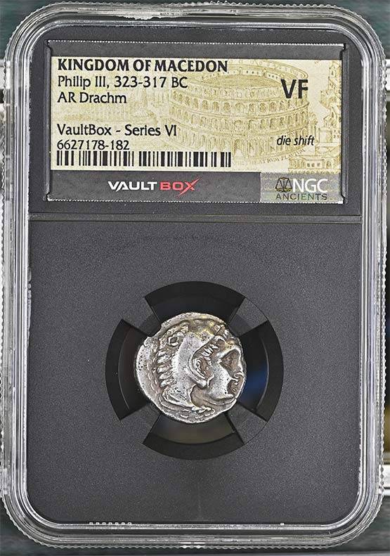 Greek 323-317 BC Philip III Silver Drachm NGC VF - Series VI Front