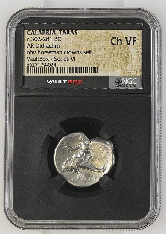 Greek c.302-281 BC Dolphin Silver Didrachm NGC Ch VF - Series VI Front