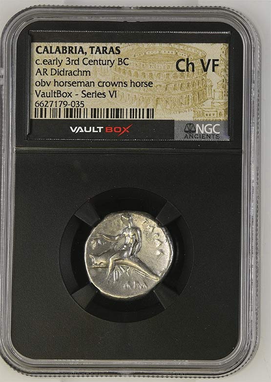 Greek c.early 3rd Century BC Dolphin Silver Didrachm NGC Ch VF - Series VI Front