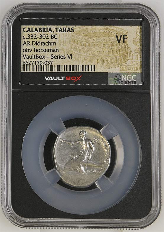 Greek c.332-302 BC Dolphin Silver Didrachm NGC VF - Series VI Front