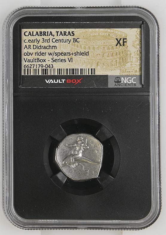 Greek c.early 3rd Century BC Dolphin Silver Didrachm NGC XF - Series VI Front