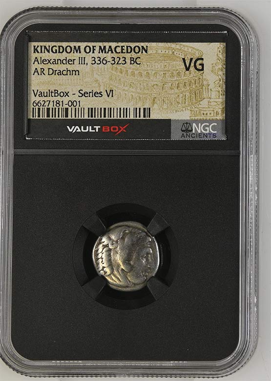 Greek 336-323 BC Alexander The Great Silver Drachm NGC VG - Series VI Front