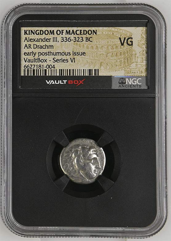Greek 336-323 BC Alexander The Great Silver Drachm NGC VG - Series VI Front