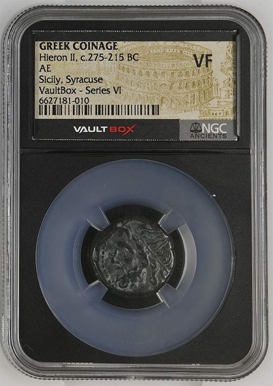 Greek Syracuse c.275-215 BC Hieron II Bronze AE NGC VF - Series VI Front