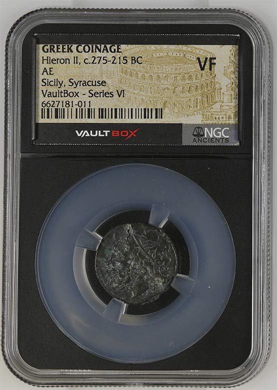 Greek Syracuse c.275-215 BC Hieron II Bronze AE NGC VF - Series VI Front