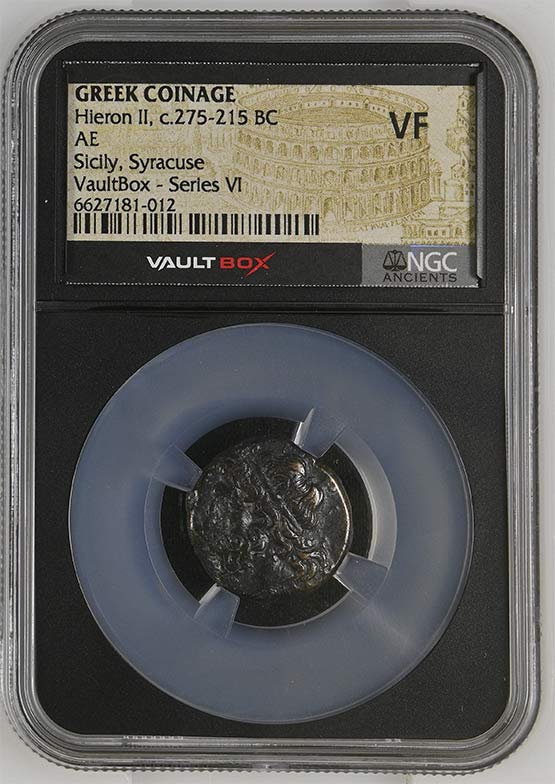 Greek Syracuse c.275-215 BC Hieron II Bronze AE NGC VF - Series VI Front