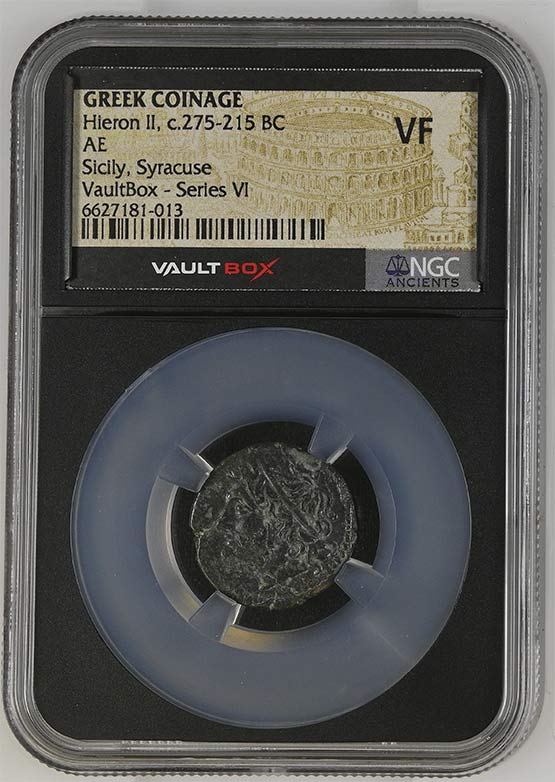 Greek Syracuse c.275-215 BC Hieron II Bronze AE NGC VF - Series VI Front