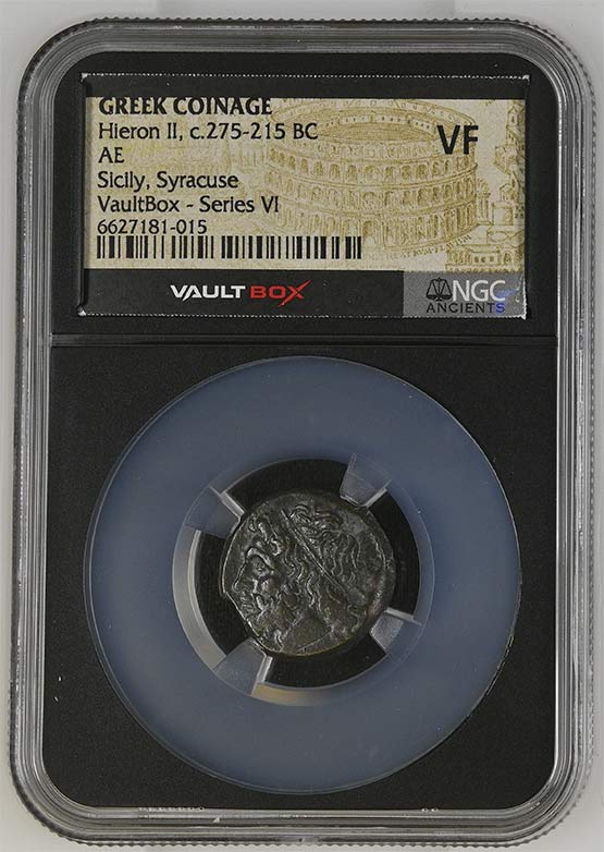 Greek Syracuse c.275-215 BC Hieron II Bronze AE NGC VF - Series VI Front