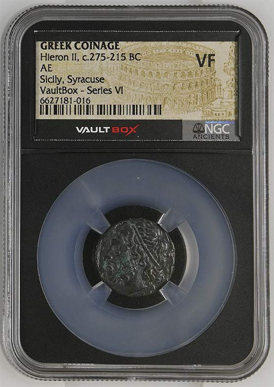 Greek Syracuse c.275-215 BC Hieron II Bronze AE NGC VF - Series VI Front