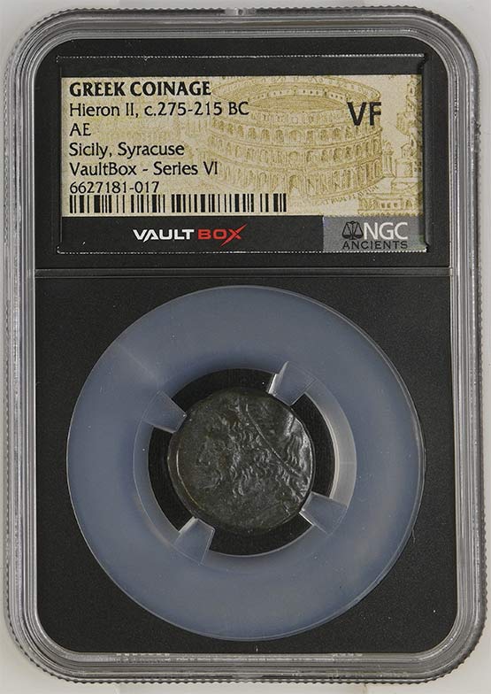 Greek Syracuse c.275-215 BC Hieron II Bronze AE NGC VF - Series VI Front