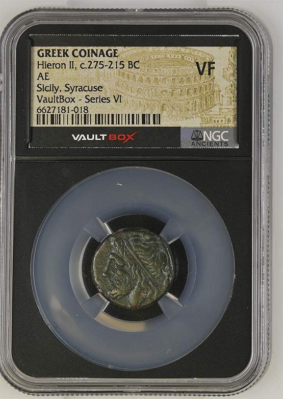 Greek Syracuse c.275-215 BC Hieron II Bronze AE NGC VF - Series VI Front
