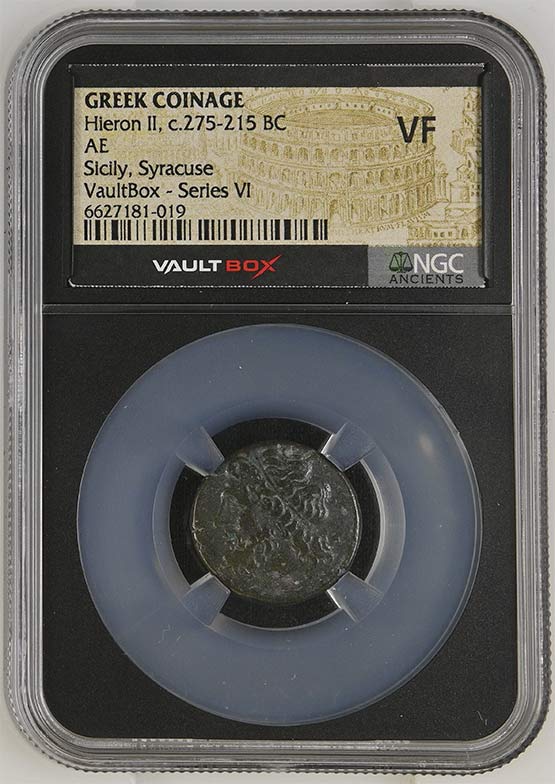 Greek Syracuse c.275-215 BC Hieron II Bronze AE NGC VF - Series VI Front