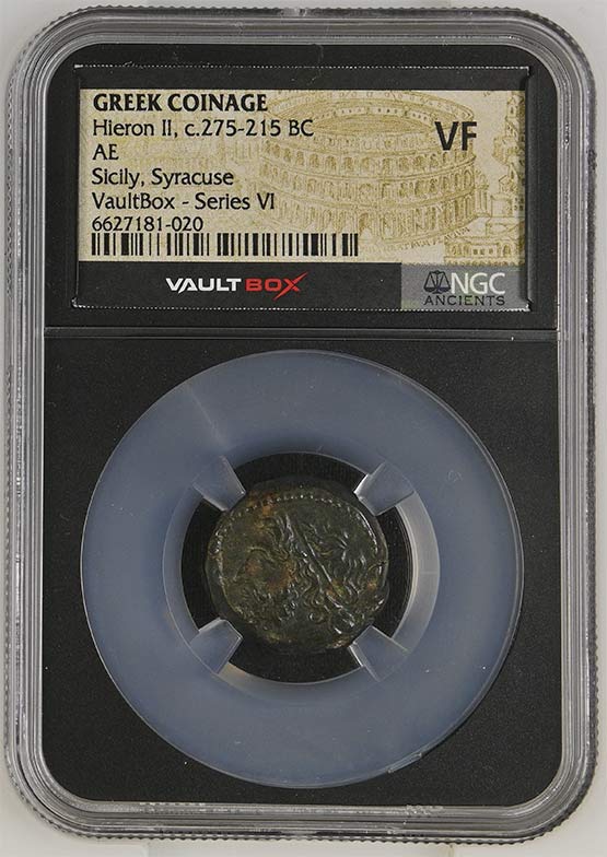 Greek Syracuse c.275-215 BC Hieron II Bronze AE NGC VF - Series VI Front