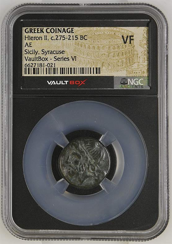 Greek Syracuse c.275-215 BC Hieron II Bronze AE NGC VF - Series VI Front