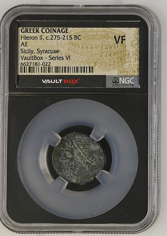 Greek Syracuse c.275-215 BC Hieron II Bronze AE NGC VF - Series VI Front