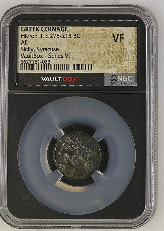 Greek Syracuse c.275-215 BC Hieron II Bronze AE NGC VF - Series VI Front