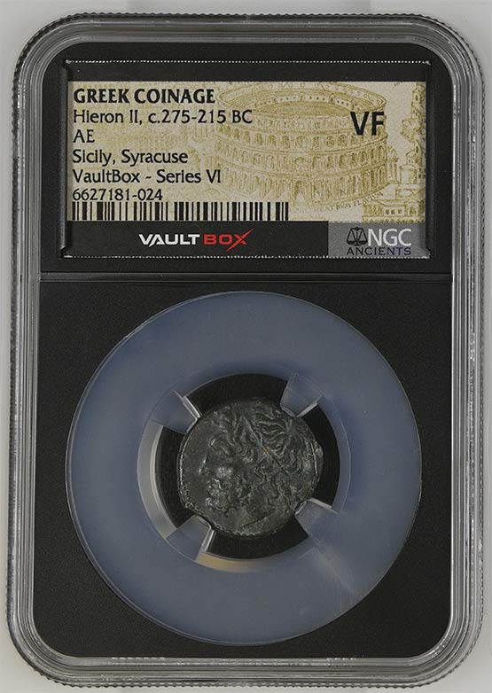 Greek Syracuse c.275-215 BC Hieron II Bronze AE NGC VF - Series VI Front