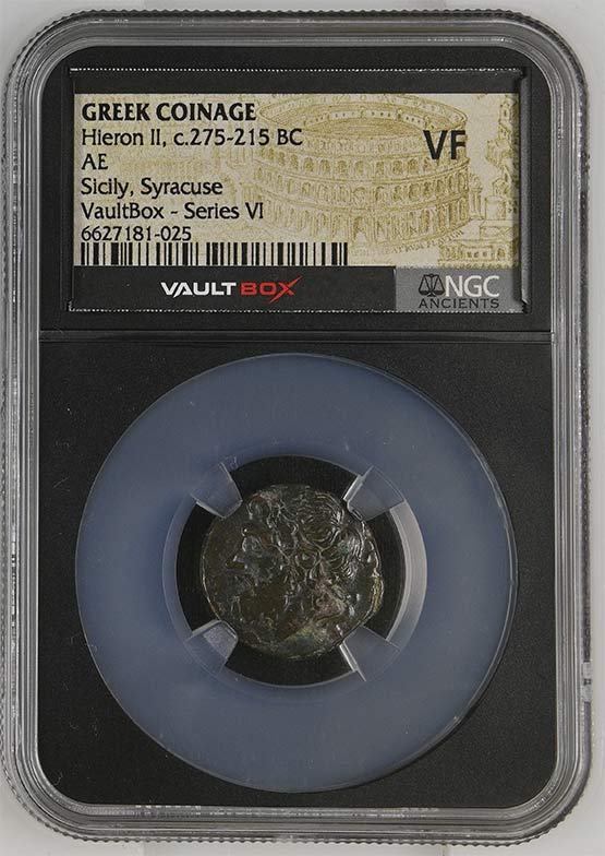 Greek Syracuse c.275-215 BC Hieron II Bronze AE NGC VF - Series VI Front
