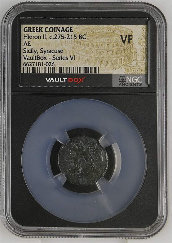 Greek Syracuse c.275-215 BC Hieron II Bronze AE NGC VF - Series VI Front