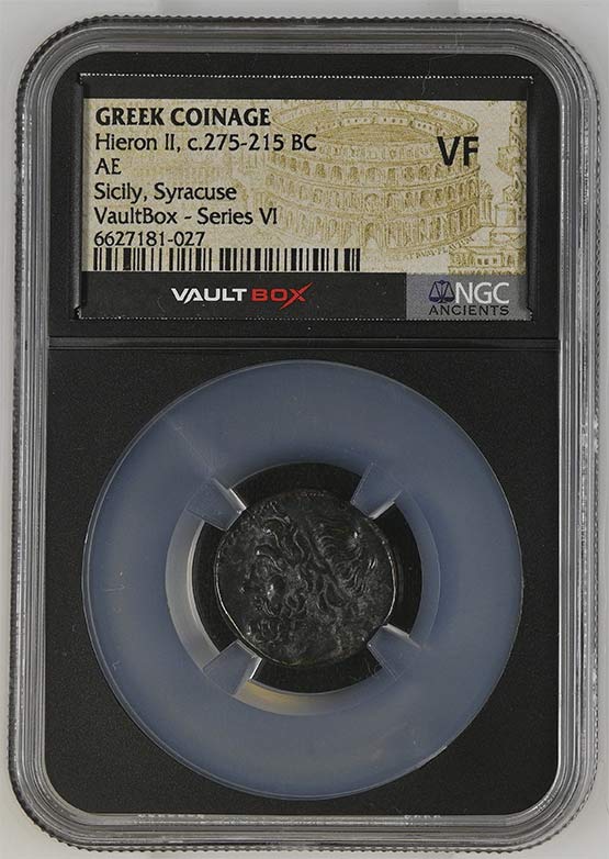 Greek Syracuse c.275-215 BC Hieron II Bronze AE NGC VF - Series VI Front