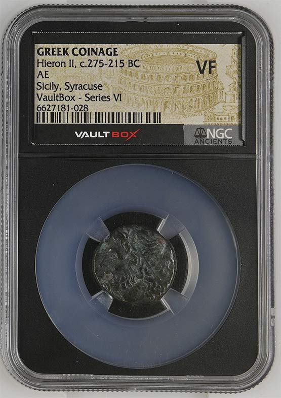 Greek Syracuse c.275-215 BC Hieron II Bronze AE NGC VF - Series VI Front