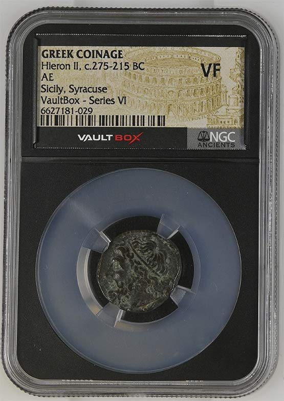 Greek Syracuse c.275-215 BC Hieron II Bronze AE NGC VF - Series VI Front