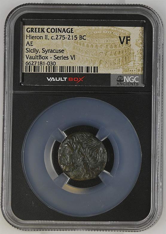 Greek Syracuse c.275-215 BC Hieron II Bronze AE NGC VF - Series VI Front