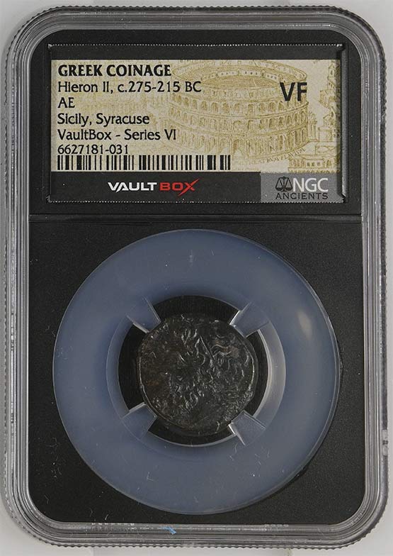 Greek Syracuse c.275-215 BC Hieron II Bronze AE NGC VF - Series VI Front