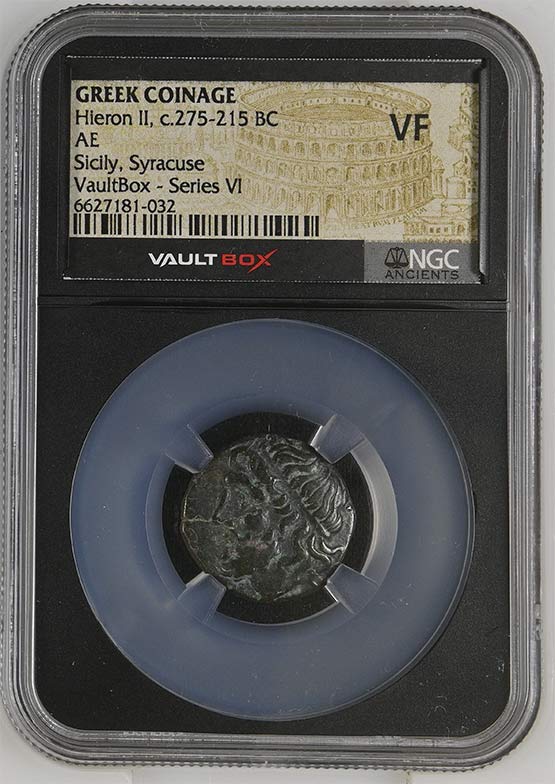 Greek Syracuse c.275-215 BC Hieron II Bronze AE NGC VF - Series VI Front