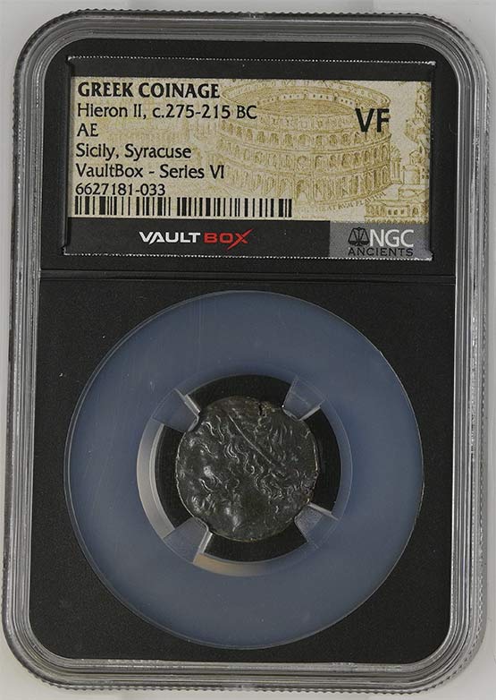 Greek Syracuse c.275-215 BC Hieron II Bronze AE NGC VF - Series VI Front