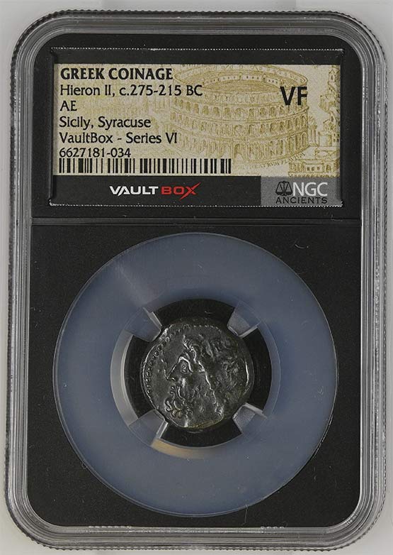 Greek Syracuse c.275-215 BC Hieron II Bronze AE NGC VF - Series VI Front