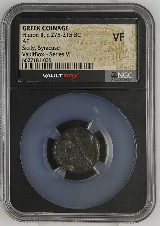 Greek Syracuse c.275-215 BC Hieron II Bronze AE NGC VF - Series VI Front