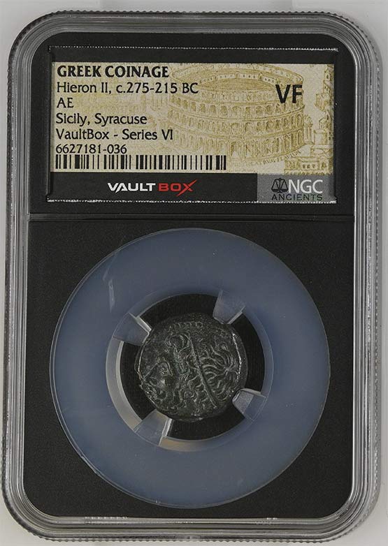 Greek Syracuse c.275-215 BC Hieron II Bronze AE NGC VF - Series VI Front